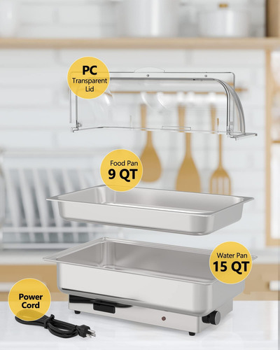 Takywep El Plato De Chafing Eléctrico Con Conjunto De Buffet