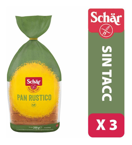 Pan Lactal Multigrano Sin Tacc  Marca Schär X 3