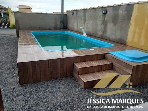 Imagem 3 de 9 de Casa De 2 Quartos, Área Gourmet E Piscina Em Unamar - Jmc077