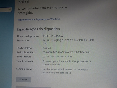 Imagem 2 de 4 de Computador Intel Corei3 4gb Hd 500