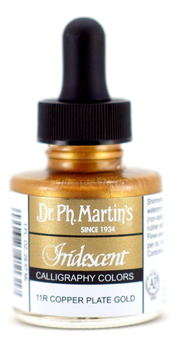 Tinta De Caligrafía Iridiscente Dorado Dr Ph Martins 30ml