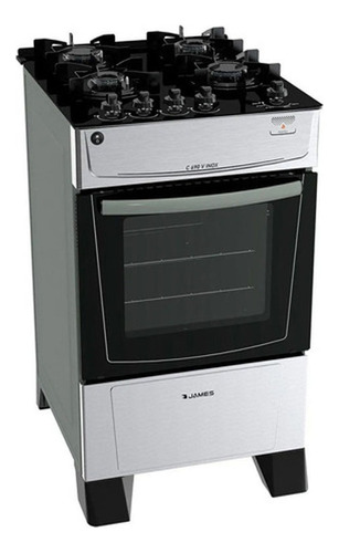 Cocina A Gas James 4 Hornallas Inox