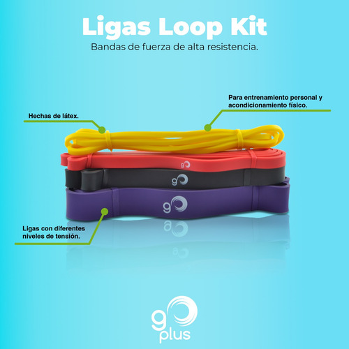 Kit Reafirma Tonifica Glúteos Piernas Cadera 3 Pzas Go Plus