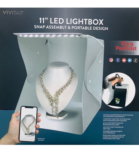 Imagen 2 de 5 de Caja De Luz Led Vivitar 11 Para Fotografía Portátil Liviana