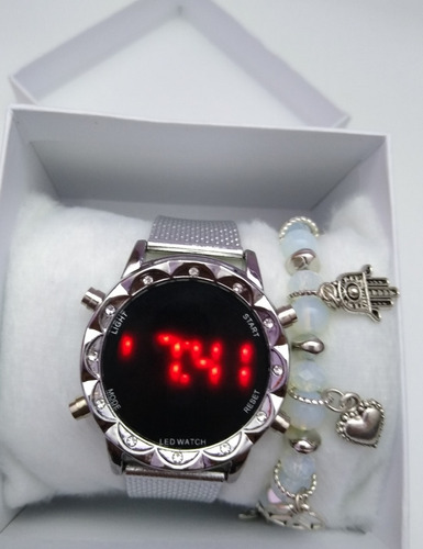 Lote Com 20 Relógios Digital Com Pulseiras E Caixa