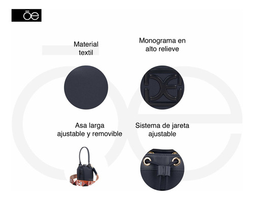 Bolsa Drawstring Cloe Abarami Mediano