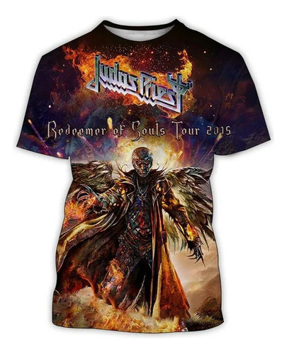 Camiseta Judas Priest Impresa En 3d Para Hombre Y Mujer
