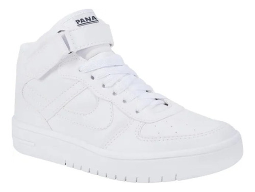 Tenis Urbano Tipo Bota Panam 0301 Blanco Dama Original Msi