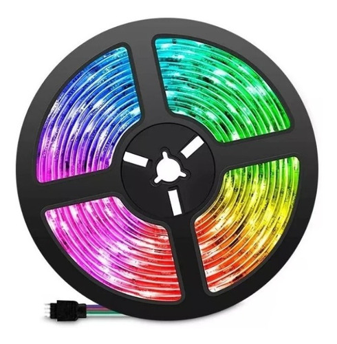 Kit Cinta Led Multicolor 2835 Rollo 5m Control 12v Rgb 