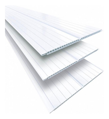 Pack 12 Uni. Cielorraso Pvc 4 Mts X 20 Cm Blanco 9,6 M2