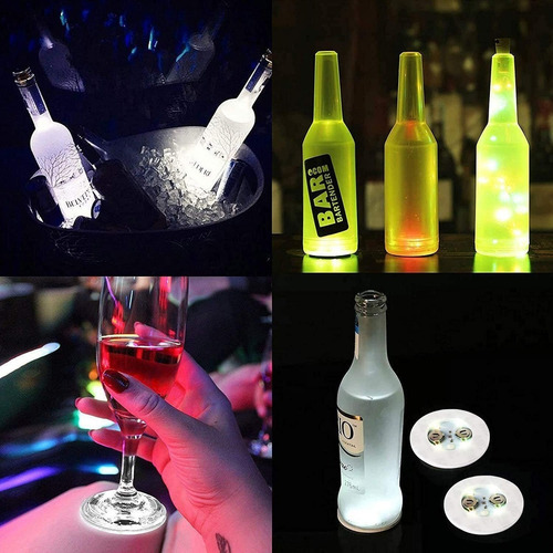 Imagen 9 de 10 de 20 Botellas Glorificadoras Pegatinas Led Posavasos