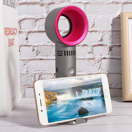 Ventilador Recargable Rosa Sin Aspas, Mini Portátil Usb