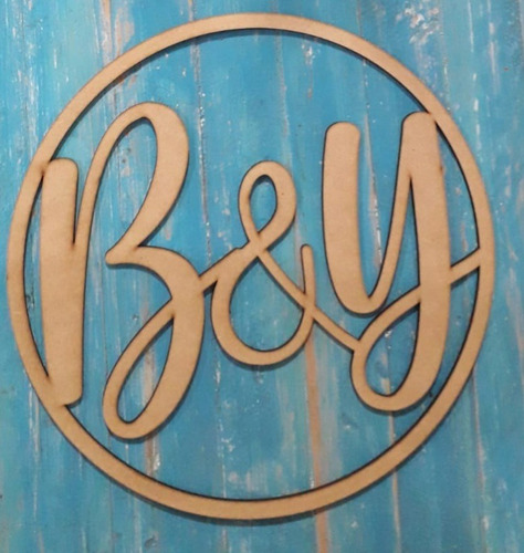 Aro De 40 Cm Con Nombre En Mdf De 3mm Letras / Números