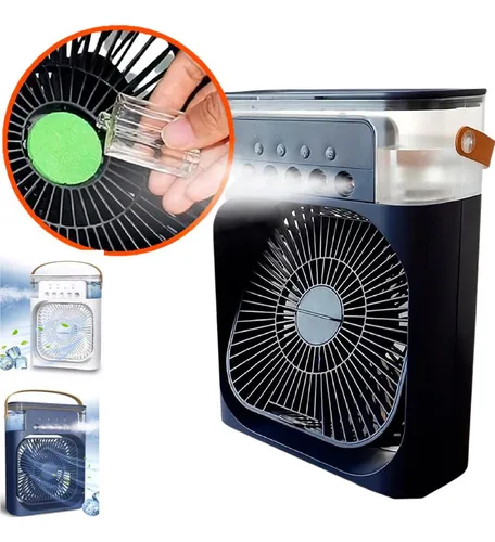 Mini Ar Condicionado Ventilador/umidificador 110/220v Cor Br