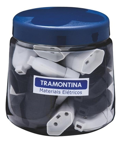 Pino Femea 2 Polos Tramontina 10a Preto/branco 57412949 - Ki