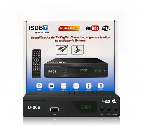 Sintonizador Tv Digital Isdbt Hd 1080p Wifi U-006