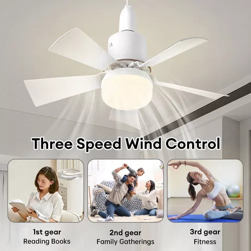 2025 Ventilador De Techo Lampara Moderno Con Luz,control