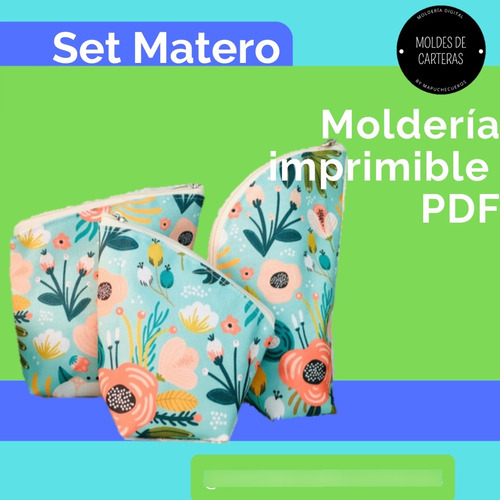 Moldes De Carteras Moldería Digital Pdf Set Matero Chau Lata