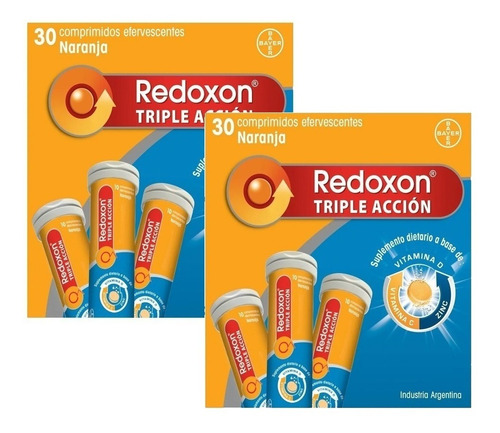 Redoxon Triple Acción Comp Efervescentes Vitamina C Pack X 2
