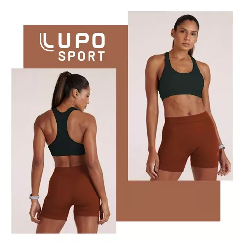 Conjunto Roupas Academia Feminina Short + Top Lupo Fitness