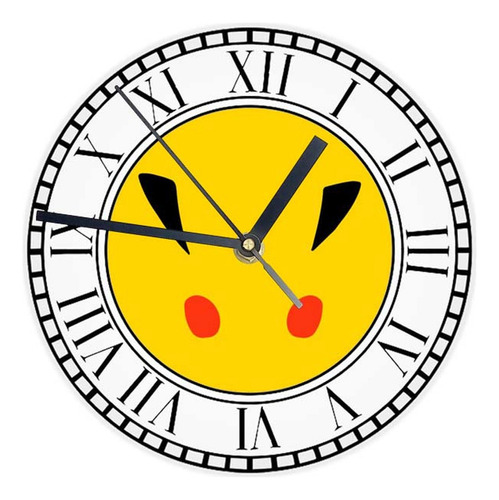 Reloj Redondo Madera Brillante Pokemon Mod 23