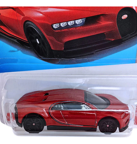 Carrito deportivo en miniatura Bugatti Chiron de 16 colores de Hot Wheels