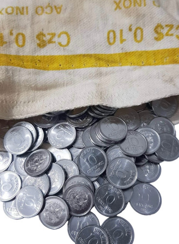 Lote 50 Moedas De 10 Centavos 1987 Flor De Cunho!