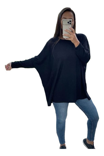 Imagen 7 de 10 de Remera Remeron Murcielago Mujer Talles Amplios Moda A09