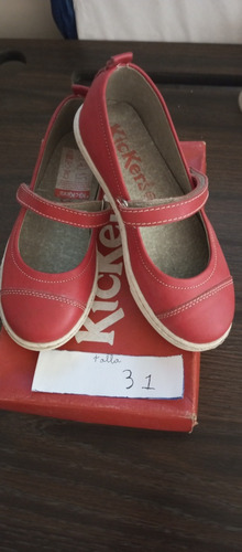 Zapatos Kickers Rojos De Niña