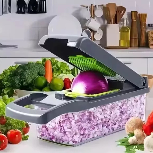 Mandolina Cortador Picador Rallador De Verduras Mtl Cocina Multifunción 9 Piezas Cuchillas Intercambiables Acero Inoxidable Con Recipiente Antideslizante Resistente Práctica Profesional