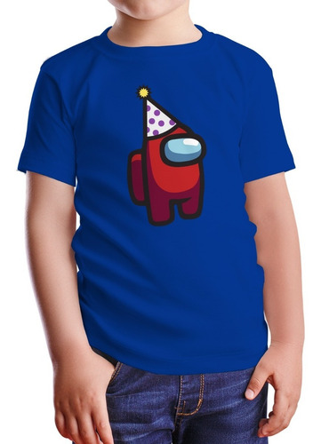 Polera Niños Among Us Cumpleaños 100% Algodón Gme26