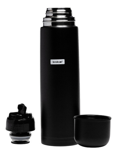 Termo 1l Brogas Broksol Camping Frío Calor 24hrs Acero