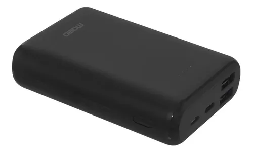 Batería Portátil Power Bank 10000mAh 15W Con Cable Color Negro