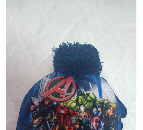 Set Gorro De Lana + Guantes Niños Marvel, Mickey, Cars Y Mas