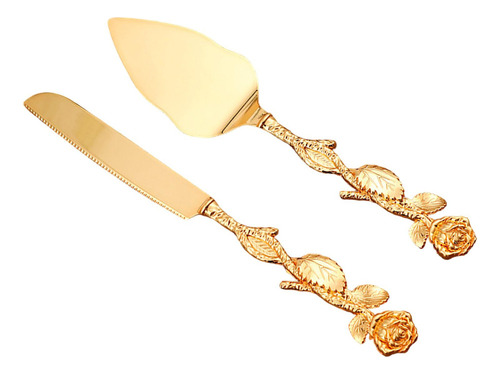 Juego De Cuchillos Para Tartas De Boda, De Tartas, Mango Oro