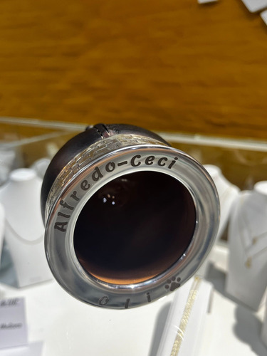 Bombilla Lisa/ Labrada Plata C/grabado Laser + Mate Imperial