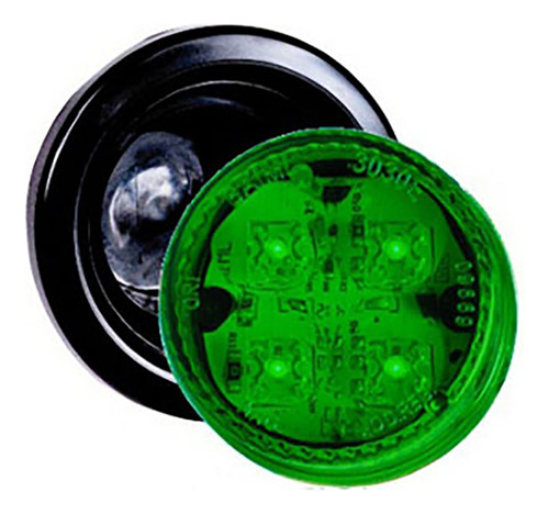 Faro Posicion Led Verde Baiml 3030ev Embutir 50mm