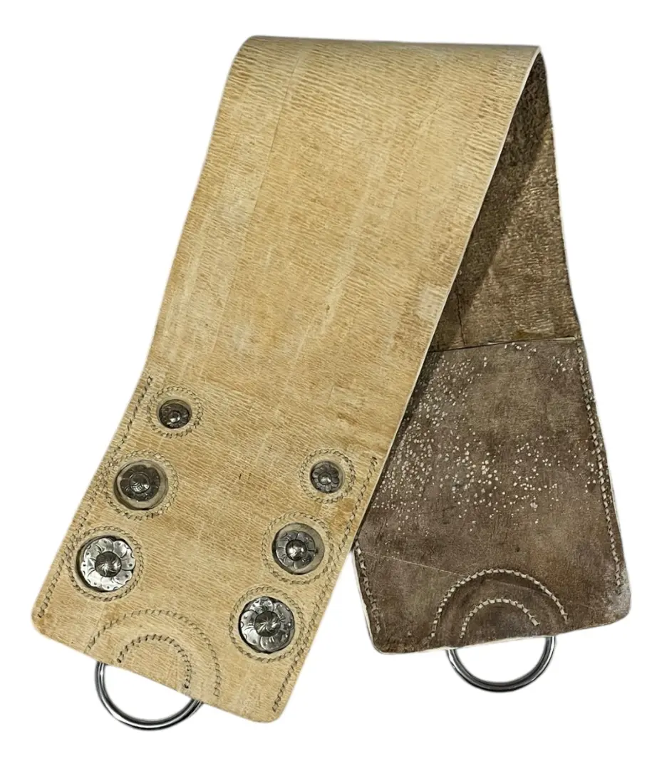 Cincha Cuero Crudo con Alpaca 18 Cm Ancho  - Imagen 1