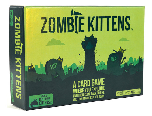 Jogo De Cartas Zombie Kittens Jogo De Tabuleiro Explodindo