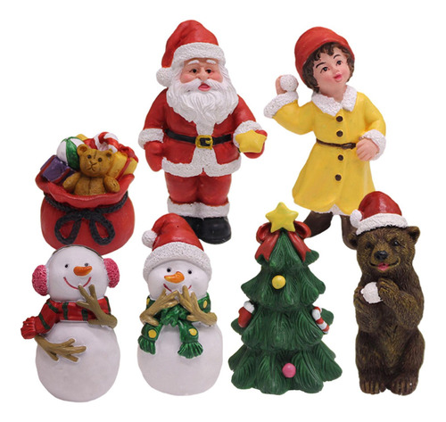 7x Adorno Navideño En Miniatura, Centro De Mesa, Comedor,