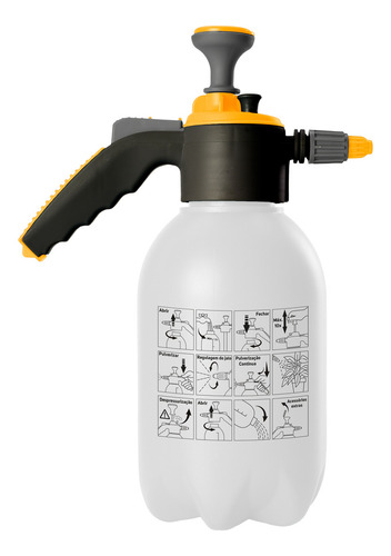 Kit 2x Pulverizador Manual 2 Litros Wap Com Bomba Compressão