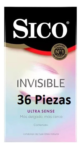 Sico Condones Ultra Sense Invisible Pack 36 Piezas
