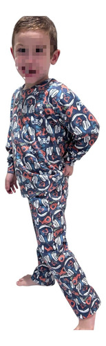 Pack X2 Pijamas De Niños Abrigados De Algodón Para Invierno