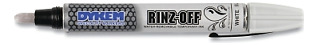 Dykem Rinz Off® Water Removable Temporary Marker, White Ddd