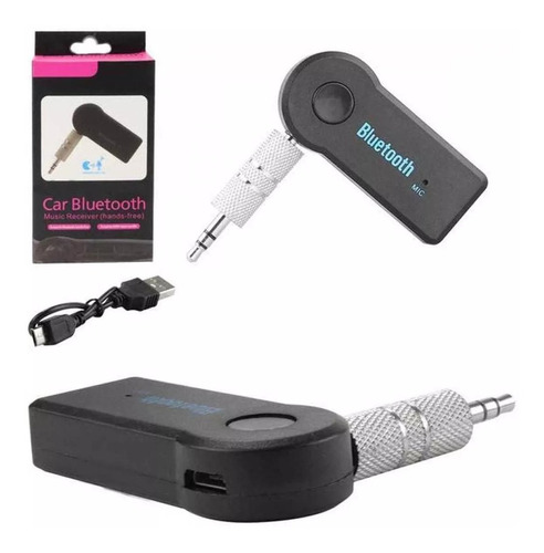 Receptor Bluetooth Auxiliar 3.5mm Reproductor De Carro