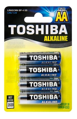 4 Pilha Aa Alcalina Toshiba Cartela Original