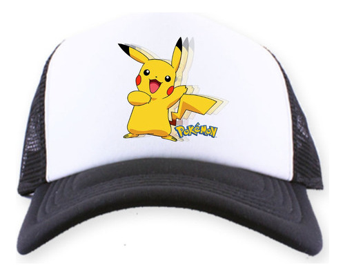 Jockey Negro Personalizado Pikachu Pokemon Gorro Gorra