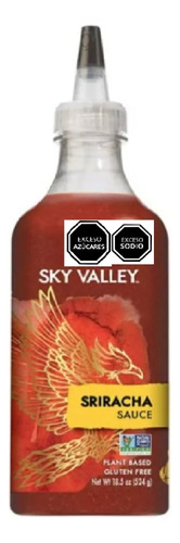 Salsa Sriracha Picante Vegana Sky Valley Botella De 524grs