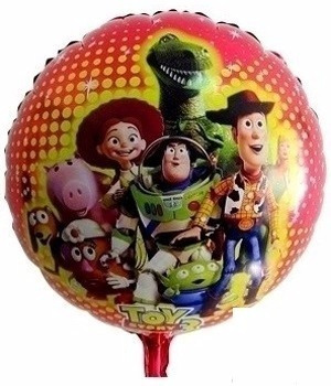 Balão Metalizado Toy Story Wood Buzz 45x45cm  Kit 10
