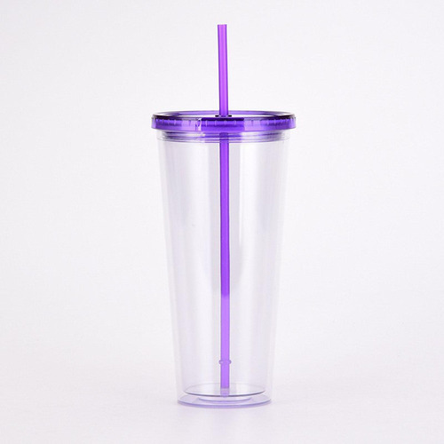 Vaso De Plástico Transparente, Vaso De Café Sin, Violeta